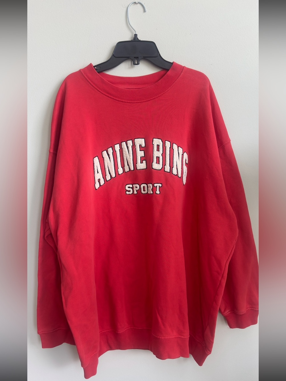 Anine Bing Red Logo Pullover Sweatshirt - Picture 8 of 14